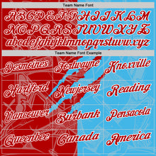 Laden Sie das Bild in den Galerie-Viewer, Custom Graffiti Pattern Red Sky Blue-White 3D Scratch Performance Polo Shirt
