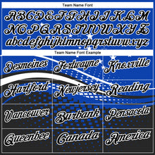 Charger l&#39;image dans la galerie, Custom Thunder Blue Black-White 3D Pattern Design Star And Geometric Shapes Performance Polo Shirt
