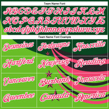 Load image into Gallery viewer, Custom Green Neon Pink Black-White 3D Pattern Design Star Performance Polo Shirt

