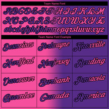 Загрузить изображение в средство просмотра галереи, Custom Purple Pink-Black 3D Gradient Fashion Performance Polo Shirt

