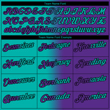 Загрузить изображение в средство просмотра галереи, Custom Purple Aqua-Black 3D Gradient Fashion Performance Polo Shirt
