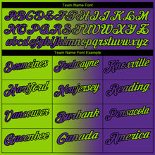 Загрузить изображение в средство просмотра галереи, Custom Purple Neon Green-Black 3D Gradient Fashion Performance Polo Shirt
