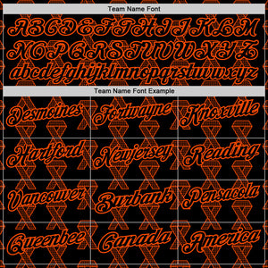 Custom Black Orange 3D Pattern Design Orange Ribbon Kidney Cancer Awareness Performance Polo Shirt