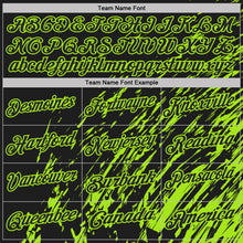 Charger l'image dans la galerie, Custom Black-Neon Green Paint Stroke Grunge Streak Performance Polo Shirt
