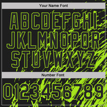 Charger l'image dans la galerie, Custom Black-Neon Green Paint Stroke Grunge Streak Performance Polo Shirt
