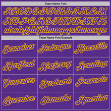 Load image into Gallery viewer, Custom Purple Black-Gold Digital Camo Two Tone Performance Polo Shirt
