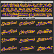 Load image into Gallery viewer, Custom Black Purple Gold-White Digital Camo Two Tone Performance Polo Shirt
