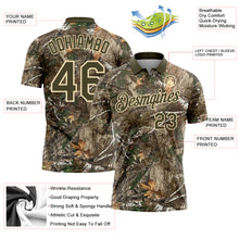 Laden Sie das Bild in den Galerie-Viewer, Custom Camo Olive-Cream Woodland Forest Camouflage Salute To Service Performance Polo Shirt
