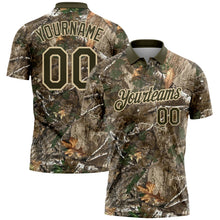 Laden Sie das Bild in den Galerie-Viewer, Custom Camo Olive-Cream Woodland Forest Camouflage Salute To Service Performance Polo Shirt
