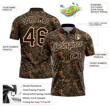 Charger l'image dans la galerie, Custom Camo Brown-Cream Camo Woodland Forest Camouflage Salute To Service Performance Polo Shirt
