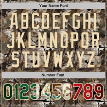 Laden Sie das Bild in den Galerie-Viewer, Custom Camo Vintage Mexican Flag Cream-Olive Camo Woodland Forest Camouflage Salute To Service Patriotic Performance Polo Shirt
