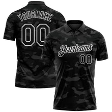 Загрузить изображение в средство просмотра галереи, Custom Camo Black-White Camo Salute To Service Performance Polo Shirt
