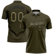 Загрузить изображение в средство просмотра галереи, Custom Olive Camo-Black Salute To Service Performance Polo Shirt
