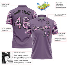 Загрузить изображение в средство просмотра галереи, Custom Purple Camo-Black Camo Two Tone Performance Polo Shirt
