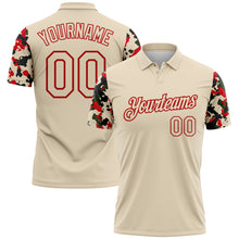 Charger l'image dans la galerie, Custom Cream-Red Camo Two Tone Performance Polo Shirt
