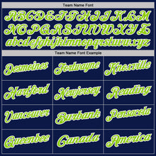 Load image into Gallery viewer, Custom Navy White Pinstripe-Neon Green Performance Polo Shirt
