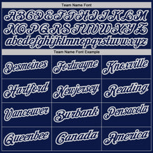 Charger l'image dans la galerie, Custom Navy White Pinstripe-Gray Performance Polo Shirt

