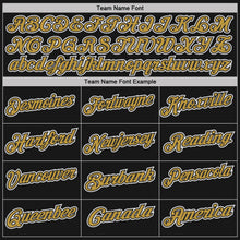Charger l'image dans la galerie, Custom Black Old Gold Pinstripe Old Gold-White Performance Polo Shirt
