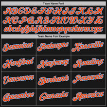 Load image into Gallery viewer, Custom Black Light Blue Pinstripe-Orange Performance Polo Shirt
