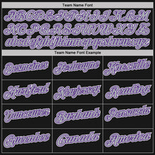 Charger l'image dans la galerie, Custom Black Gray Pinstripe Purple-White Performance Polo Shirt
