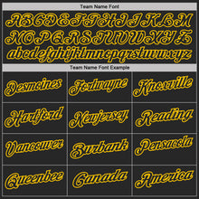 Load image into Gallery viewer, Custom Black Yellow Pinstripe-Yellow Performance Polo Shirt
