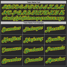 Charger l'image dans la galerie, Custom Black Kelly Green Pinstripe-Yellow Performance Polo Shirt
