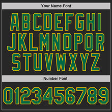 Charger l'image dans la galerie, Custom Black Kelly Green Pinstripe-Yellow Performance Polo Shirt
