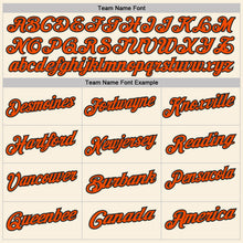Load image into Gallery viewer, Custom Cream Black Pinstripe-Orange Performance Polo Shirt
