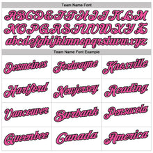 Load image into Gallery viewer, Custom White Black Pinstripe-Pink Performance Polo Shirt
