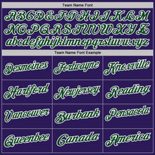 Load image into Gallery viewer, Custom Purple White Pinstripe Green-Yellow Performance Polo Shirt
