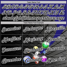 Load image into Gallery viewer, Custom Black Purple-White Billiard Balls Performance Polo Shirt
