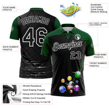 Загрузить изображение в средство просмотра галереи, Custom Black Green-White Billiard Balls Performance Polo Shirt
