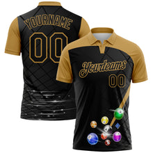 Load image into Gallery viewer, Custom Black-Old Gold Billiard Balls Performance Polo Shirt
