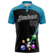 Load image into Gallery viewer, Custom Black Panther Blue-White Billiard Balls Performance Polo Shirt
