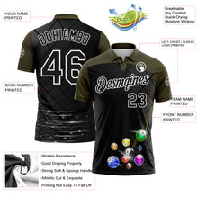 Загрузить изображение в средство просмотра галереи, Custom Black Olive-White Billiard Balls Performance Polo Shirt
