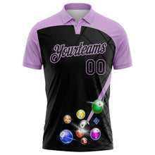 Charger l'image dans la galerie, Custom Black-Light Purple Billiard Balls Performance Polo Shirt

