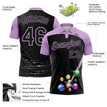 Charger l'image dans la galerie, Custom Black-Light Purple Billiard Balls Performance Polo Shirt
