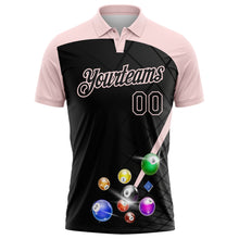 Charger l'image dans la galerie, Custom Black-Light Pink Billiard Balls Performance Polo Shirt
