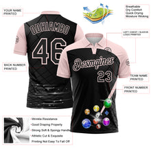 Charger l'image dans la galerie, Custom Black-Light Pink Billiard Balls Performance Polo Shirt
