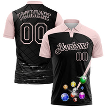 Charger l'image dans la galerie, Custom Black-Light Pink Billiard Balls Performance Polo Shirt
