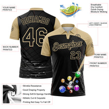 Laden Sie das Bild in den Galerie-Viewer, Custom Black-Vegas Gold Billiard Balls Performance Polo Shirt

