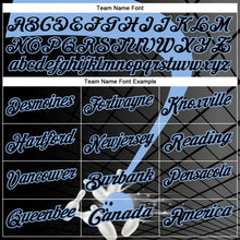 Laden Sie das Bild in den Galerie-Viewer, Custom Black-Light Blue Bowling Geometric Grid Performance Polo Shirt
