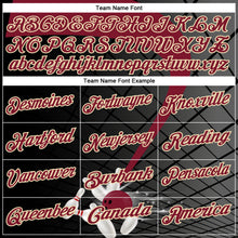 Load image into Gallery viewer, Custom Black Crimson-Cream Bowling Geometric Grid Performance Polo Shirt
