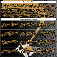 Laden Sie das Bild in den Galerie-Viewer, Custom Black-Old Gold Bowling Geometric Grid Performance Polo Shirt
