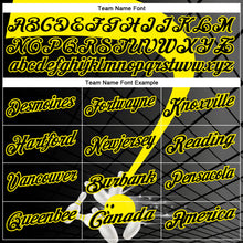 Laden Sie das Bild in den Galerie-Viewer, Custom Black-Light Yellow Bowling Geometric Grid Performance Polo Shirt
