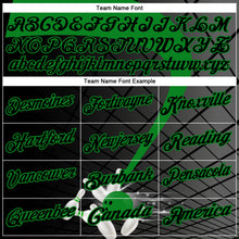 Load image into Gallery viewer, Custom Black-Grass Green Bowling Geometric Grid Performance Polo Shirt
