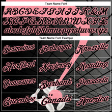 Laden Sie das Bild in den Galerie-Viewer, Custom Black-Medium Pink Bowling Geometric Grid Performance Polo Shirt
