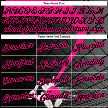 Charger l'image dans la galerie, Custom Black-Hot Pink Bowling Geometric Grid Performance Polo Shirt
