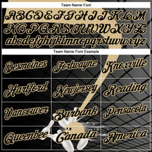 Laden Sie das Bild in den Galerie-Viewer, Custom Black-Vegas Gold Bowling Geometric Grid Performance Polo Shirt
