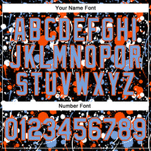 Charger l'image dans la galerie, Custom Graffiti Pattern Powder Blue Black Orange-White Vibrant Multi-Color Abstract Splatter Performance Polo Shirt
